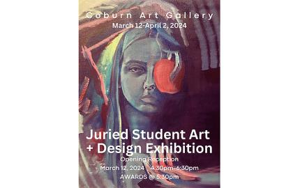 poster for 2024 juried student art exhibition