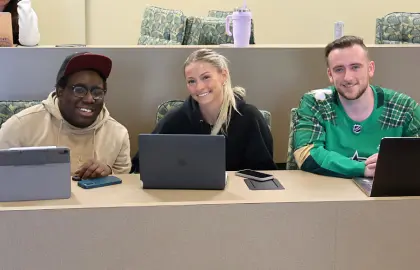 The "Free Radicals" team of Anthony McFee, Alex Scott and Katie Thompson