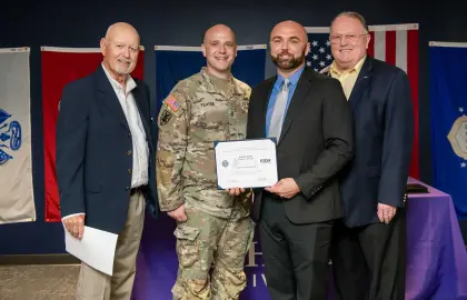 Randy Spade is presented with ESGR Patriot Award