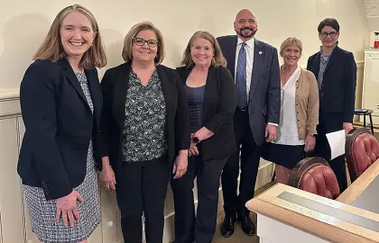 Lisa Vernon-Dotson (third from left) and five other Ohio higher education leaders 