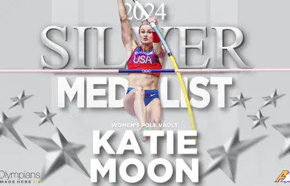graphic of Katie Moon competing at Paris Olympics