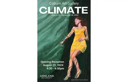 poster promo for CLIMATE art exhibition