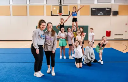 Shila Shreve and Joy Downing with their Club STUNT team