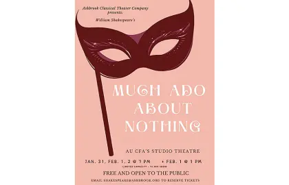 promo graphic for Much Ado About Nothing