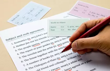 paper with copyediting marks on it