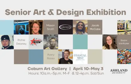 poster promoting Senior Art and Design Exhibition