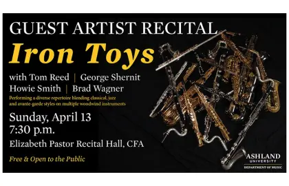graphic promoting Iron Toys guest recital