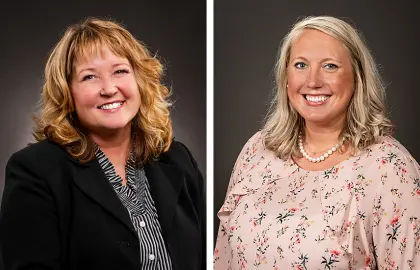 head shots of Shawn Orr (left) and Catherine Williams (right)