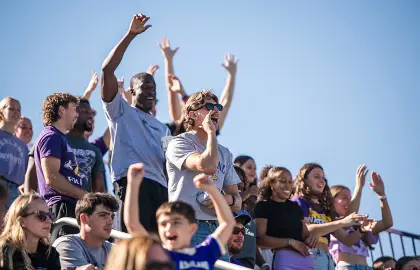 cheering fans at 2024 Homecoming game