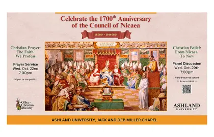 graphic promoting 1700th anniversary of Council of Nicaea