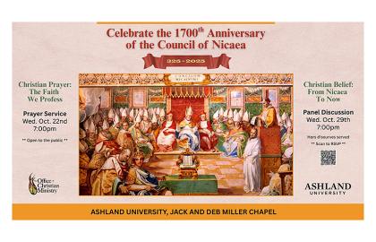 graphic promoting 1700th anniversary of Council of Nicaea