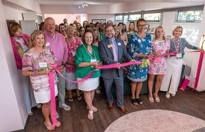 photo from ribbon-cutting ceremony of Delta Zeta suite renovation