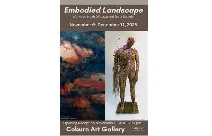 poster promoting "Embodied Landscape" art exhibition