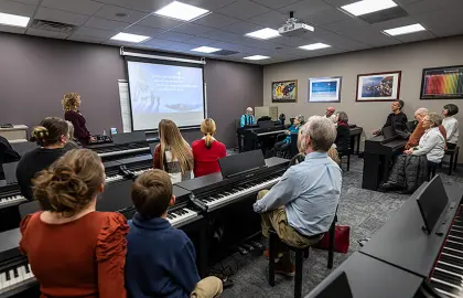 The Ron Sprunger Piano Lab, dedicated in December 2025