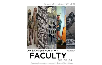 graphic promoting 2026 faculty art exhibition