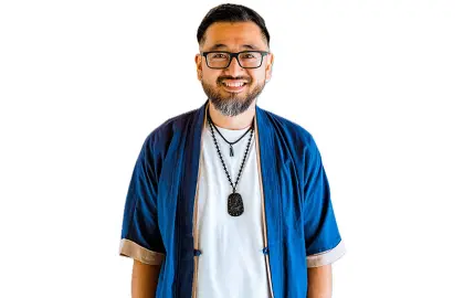 head shot of Kazu Haga