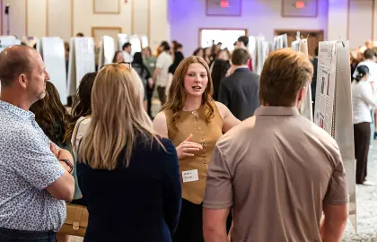 Student presenting at 2026 URCA Symposium
