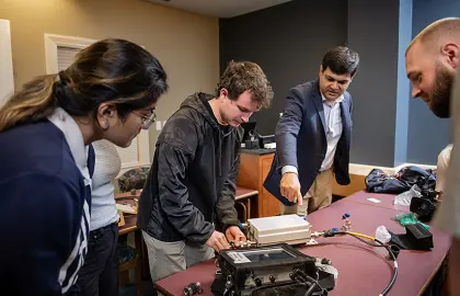 Students from the 5G Readiness Pilot program receiving hands-on learning