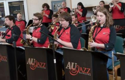 Jazz musicians playing at the Nest