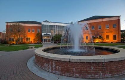 Hawkins Conard Student Center fountain