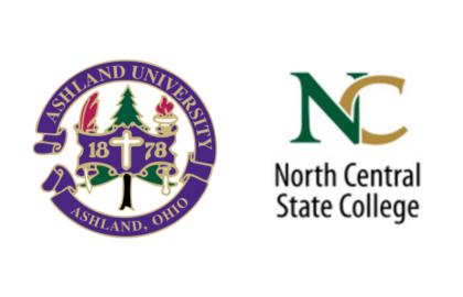 AU Seal and North Central State College logo