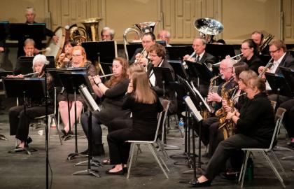 Ashland County Community Band playing in concert