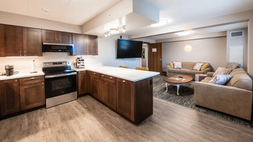 Andrews living room and kitchen