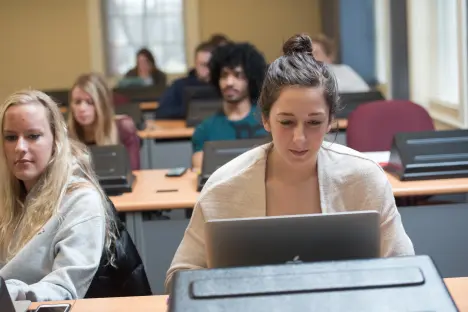 Business Management students in classroom