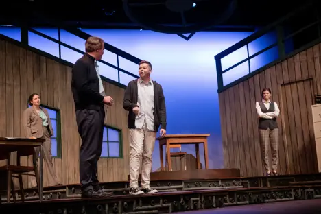 Actors performing in production of "Enemy of the People"