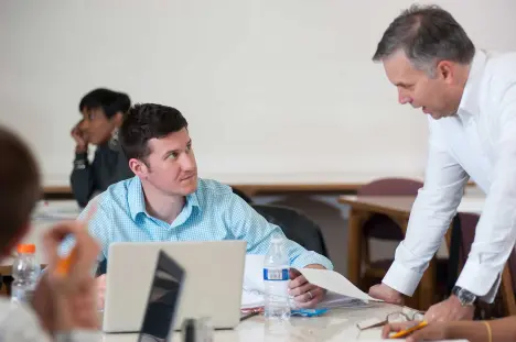 MBA students in classroom