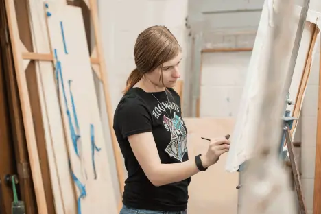 Student painting