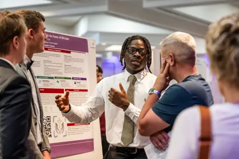 Student presenting at 2026 URCA Symposium