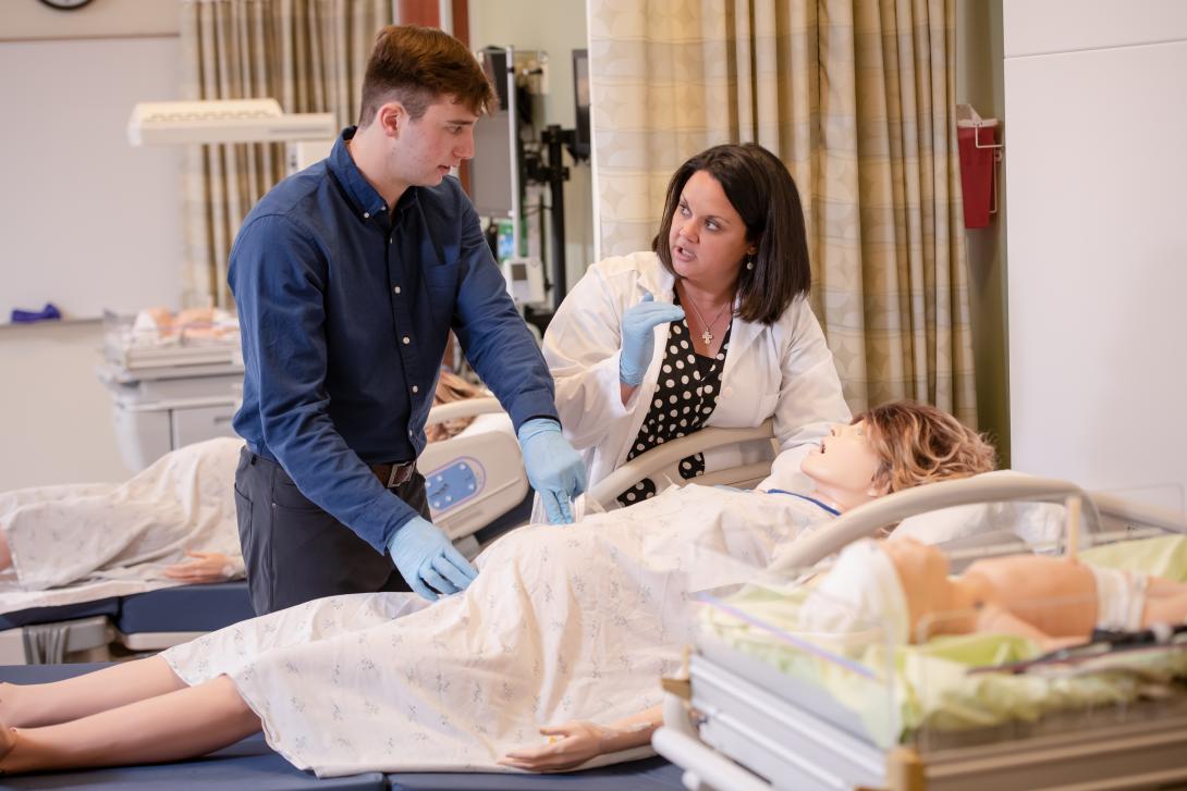 Physician Assistant Studies student in simulation lab