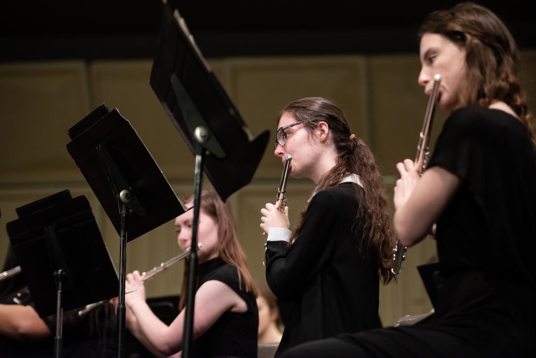 Students perfom in the Ashland University Symphonic Band