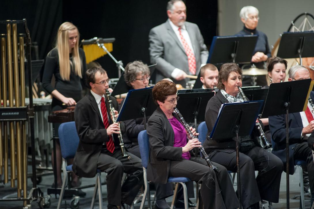 Members performing with the Ashland Area Community Band