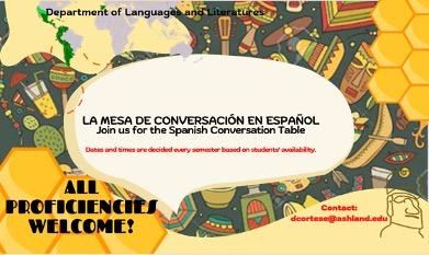 Spanish Conversation Table flyer