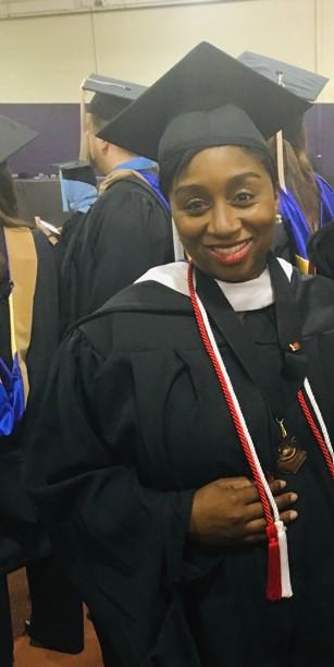 Elita Fielder Adjei at her Ashland University graduation