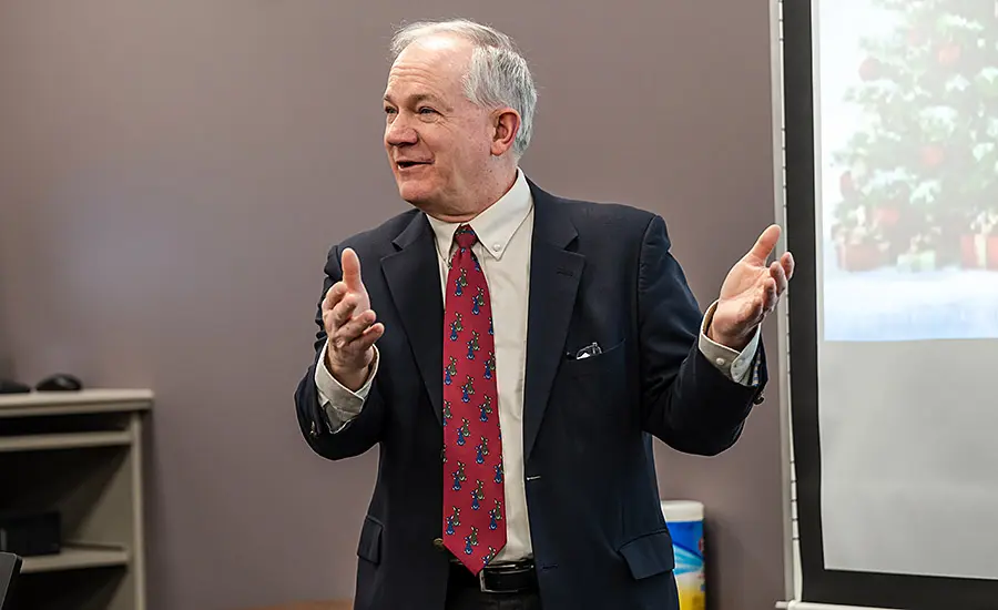 Ron Blackley at the Sprunger Piano Lab dedication