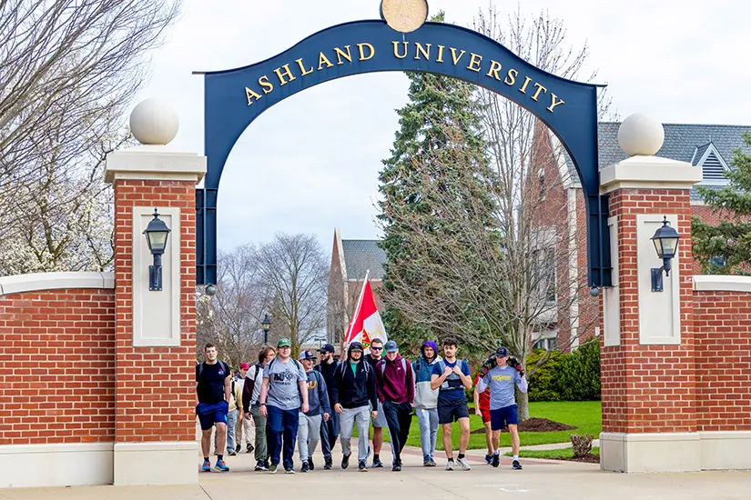 Group of Kappa Sigma brothers taking part in the Mile in a Soldier's Shoes