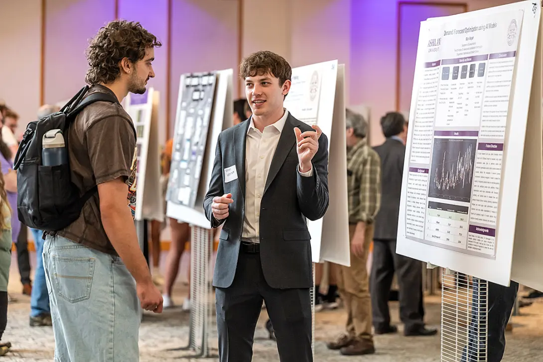 Max Vesper presenting during the 2026 URCA Symposium