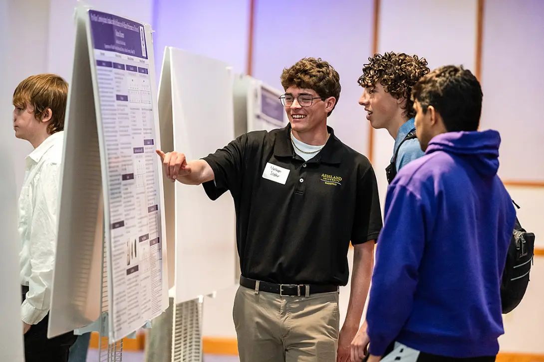 Nathan Slater presents during the 2026 URCA Symposium