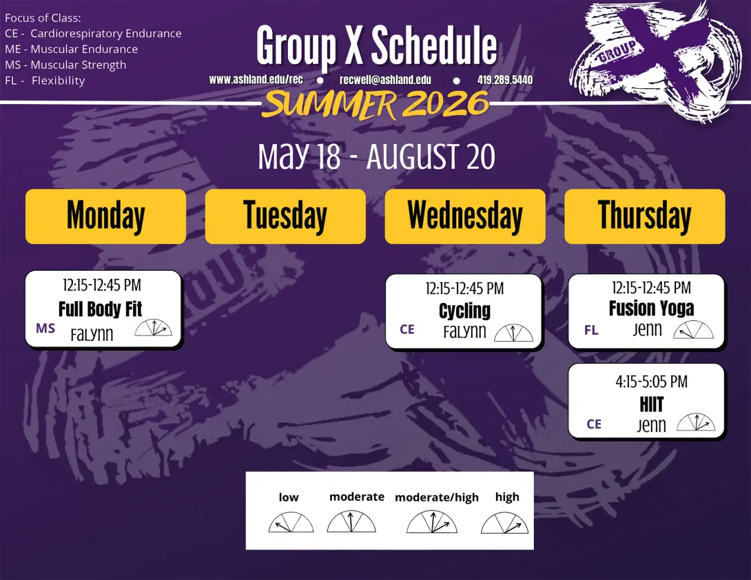 2026 Group X Schedule