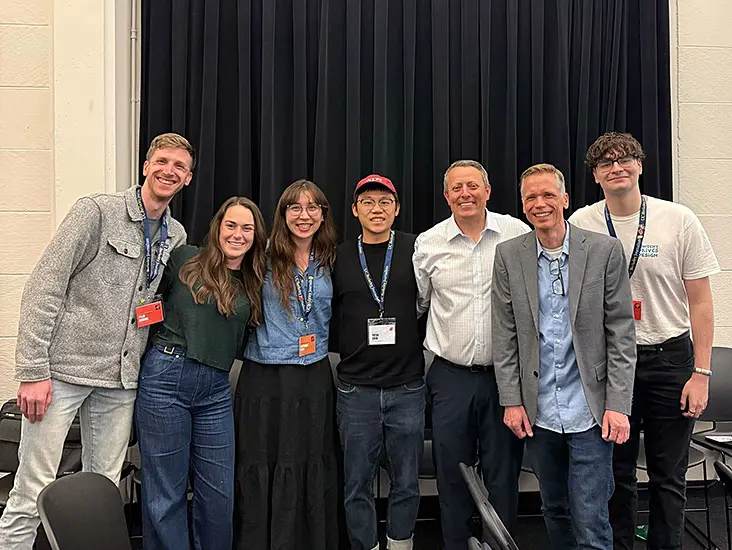 Tyler Remmel and members of the design team at The Washington Post